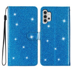 For Samsung Galaxy A32 4G (EU Version) Glittery PU Leather Fully Wrapped Case Wallet Stand Phone Cover