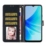For Oppo A57 (2022) 5G / A77 5G Wallet Stand Phone Cover Glittery PU Leather + TPU Phone Case