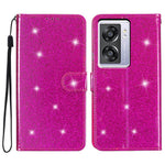 For Oppo A57 (2022) 5G / A77 5G Wallet Stand Phone Cover Glittery PU Leather + TPU Phone Case