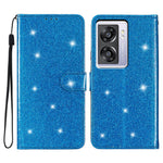 For Oppo A57 (2022) 5G / A77 5G Wallet Stand Phone Cover Glittery PU Leather + TPU Phone Case
