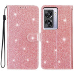 For Oppo A57 (2022) 5G / A77 5G Wallet Stand Phone Cover Glittery PU Leather + TPU Phone Case