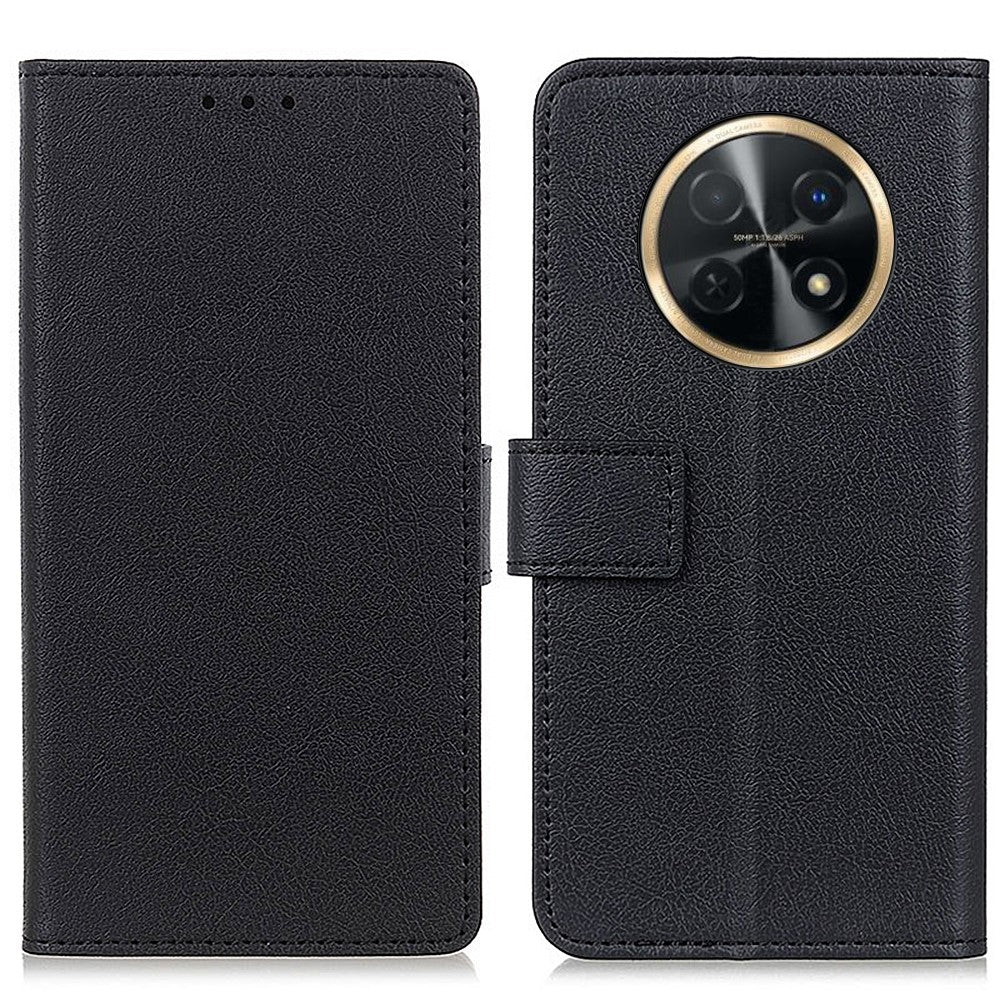 For Huawei nova Y91 4G / Enjoy 60X Textured Phone Cover PU Leather Wallet Stand Case