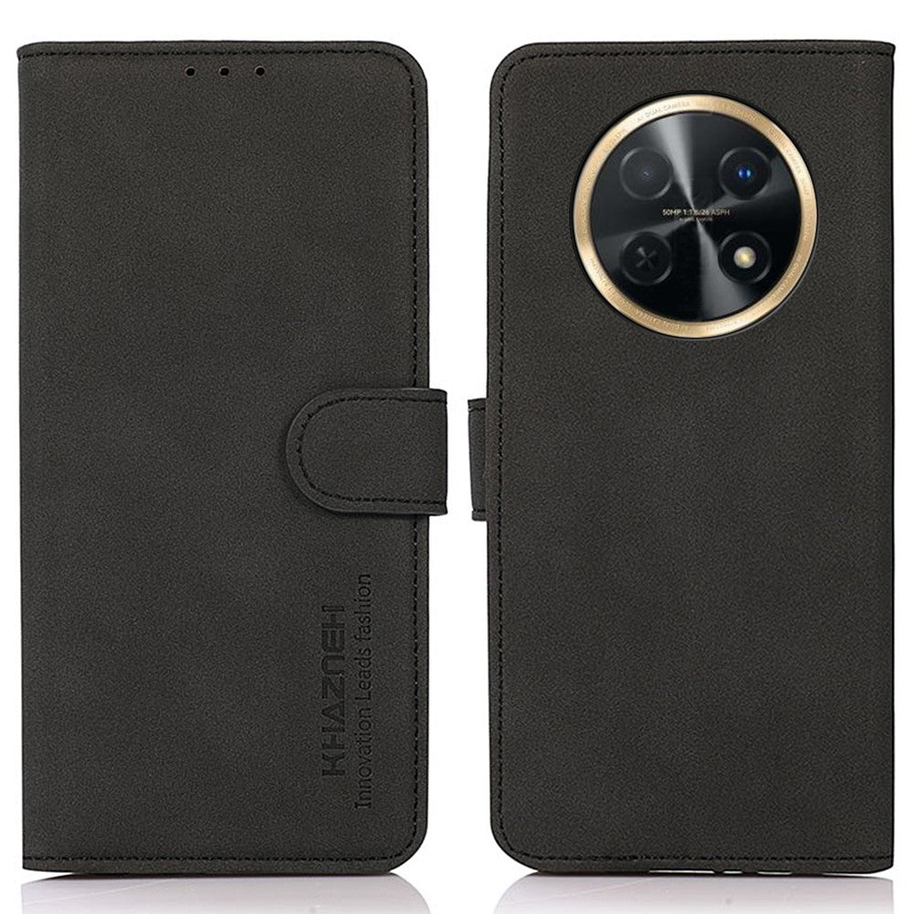 KHAZNEH For Huawei nova Y91 4G / Enjoy 60X Anti-drop Phone Cover Textured PU Leather Wallet Stand Case