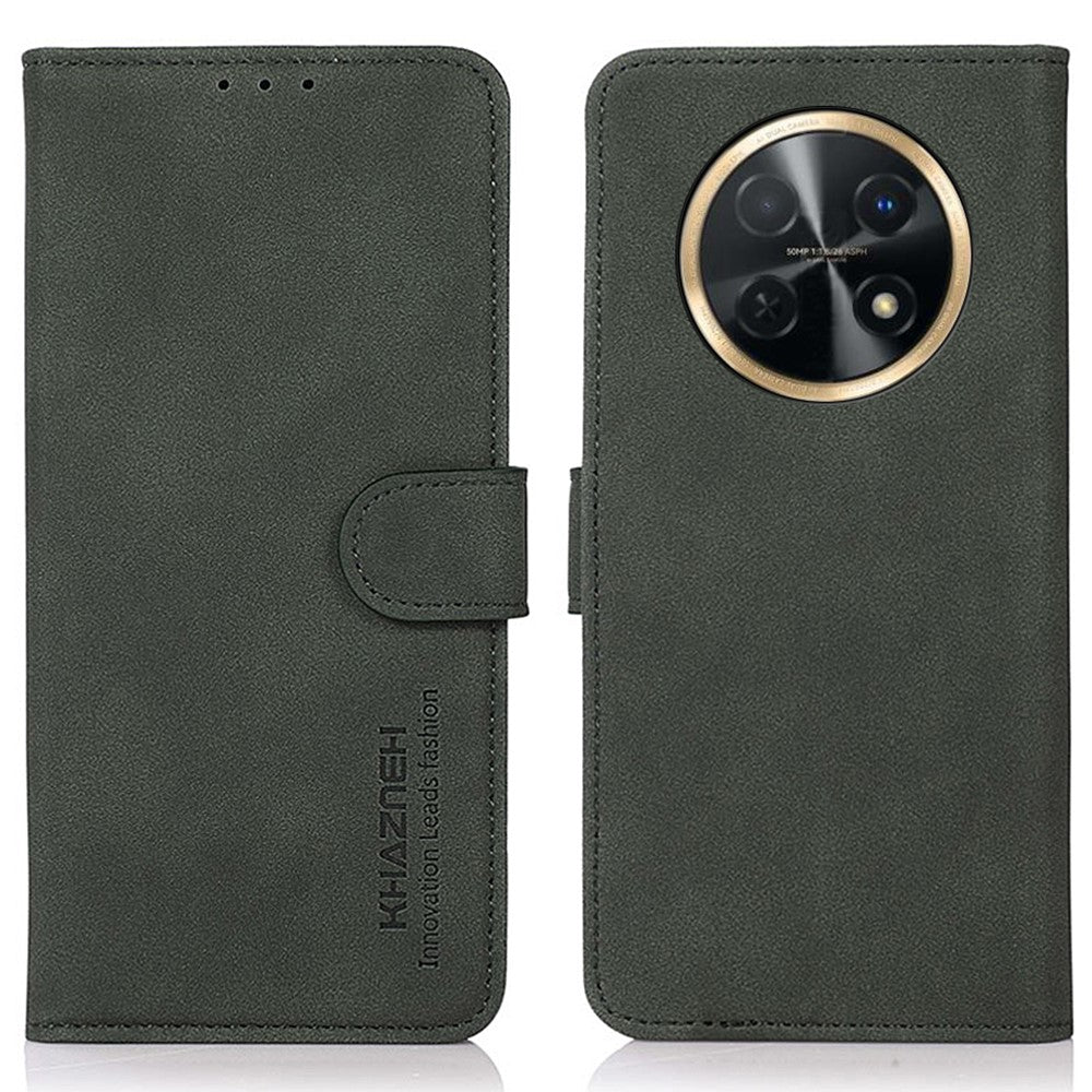 KHAZNEH For Huawei nova Y91 4G / Enjoy 60X Anti-drop Phone Cover Textured PU Leather Wallet Stand Case