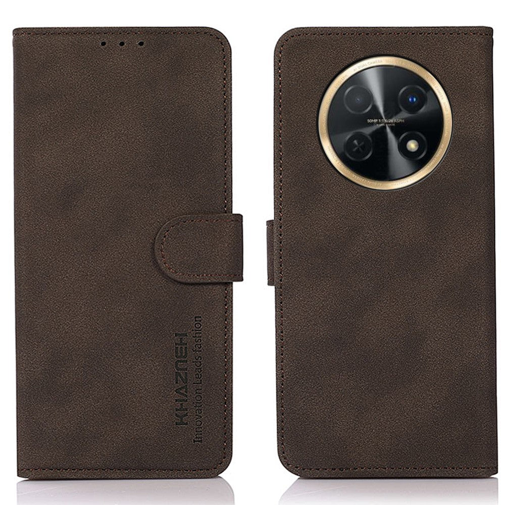 KHAZNEH For Huawei nova Y91 4G / Enjoy 60X Anti-drop Phone Cover Textured PU Leather Wallet Stand Case