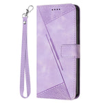 Phone Cover for Oppo Reno10 Pro+ 5G Anti-fall PU Leather+TPU Triangle Imprinted Stand Wallet Case