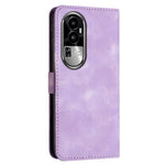 Phone Cover for Oppo Reno10 Pro+ 5G Anti-fall PU Leather+TPU Triangle Imprinted Stand Wallet Case