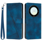 Phone Cover for Honor X9a 5G / X40 5G / Magic5 Lite 5G Well-protected PU Leather Triangle Imprinted Stand Wallet Case