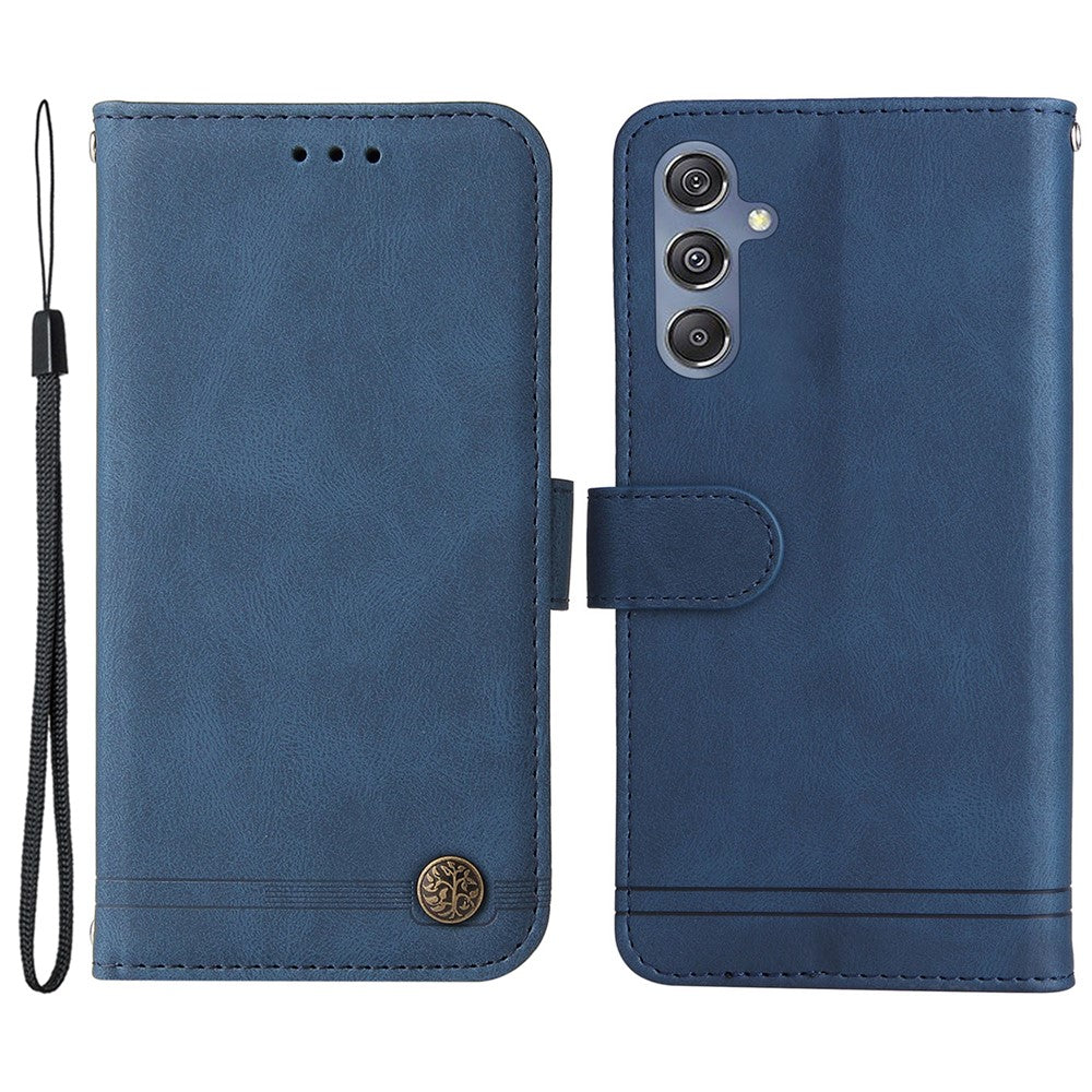 For Samsung Galaxy F34 5G / M34 5G Leather Wallet Cases Skin Touch Phone Cover Stand with Strap