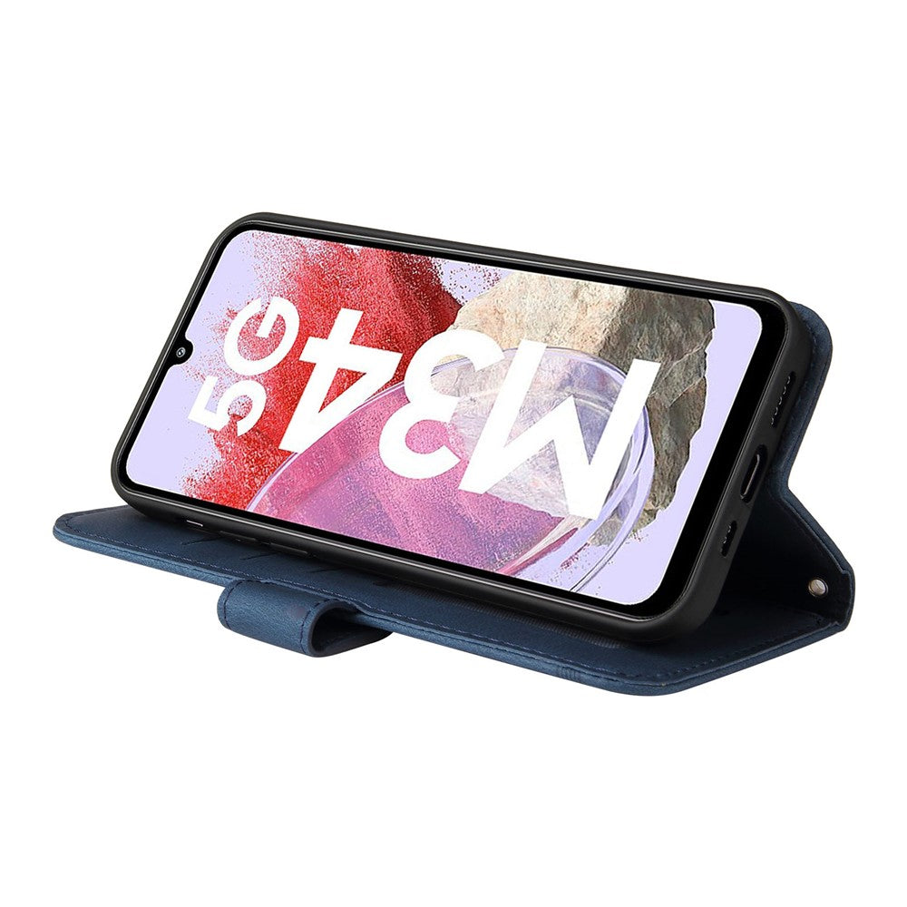 For Samsung Galaxy F34 5G / M34 5G Leather Wallet Cases Skin Touch Phone Cover Stand with Strap