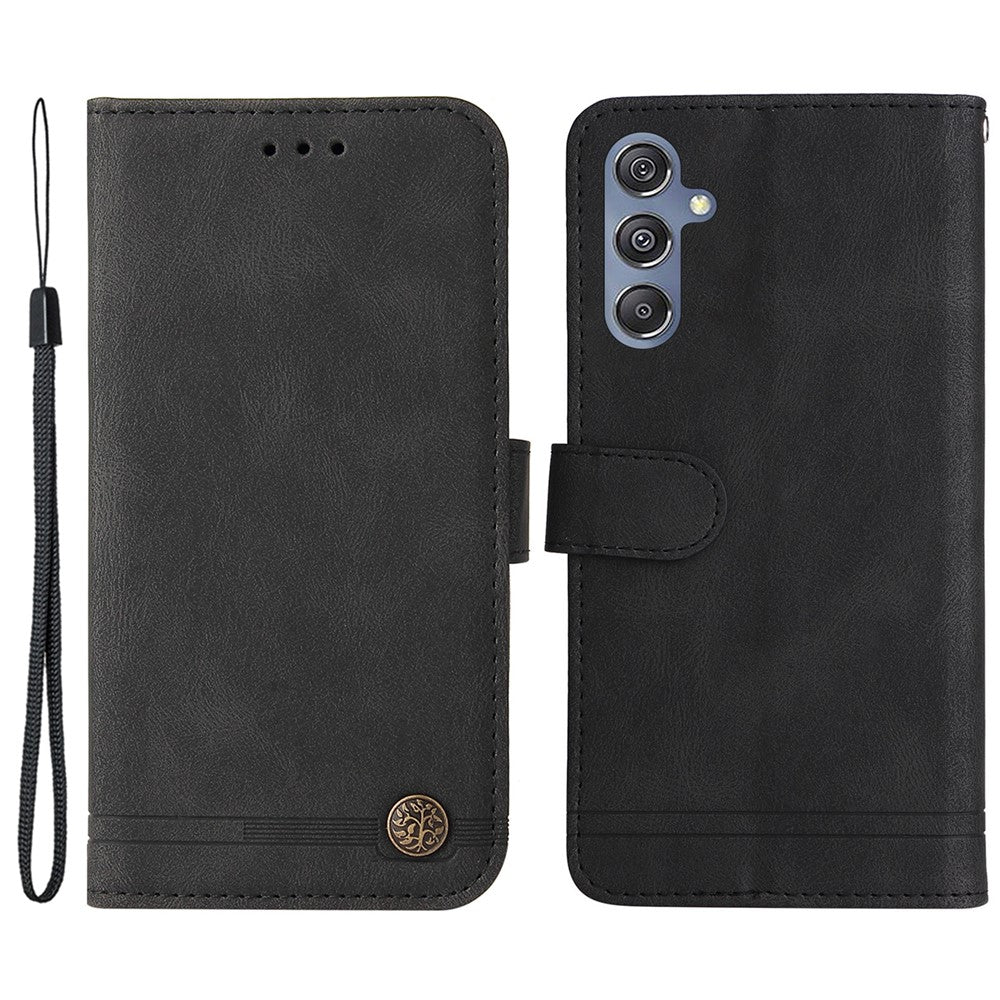 For Samsung Galaxy F34 5G / M34 5G Leather Wallet Cases Skin Touch Phone Cover Stand with Strap