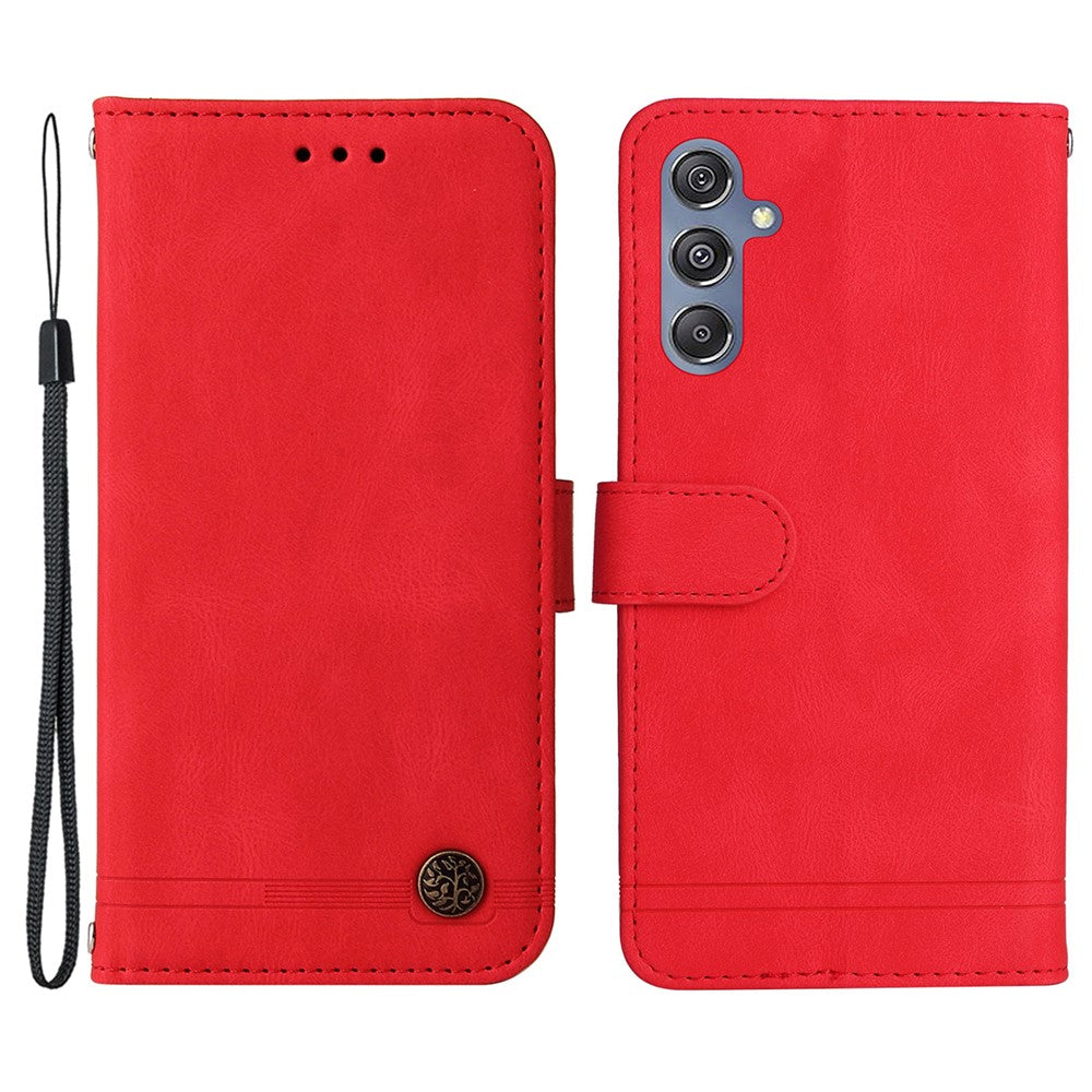 For Samsung Galaxy F34 5G / M34 5G Leather Wallet Cases Skin Touch Phone Cover Stand with Strap
