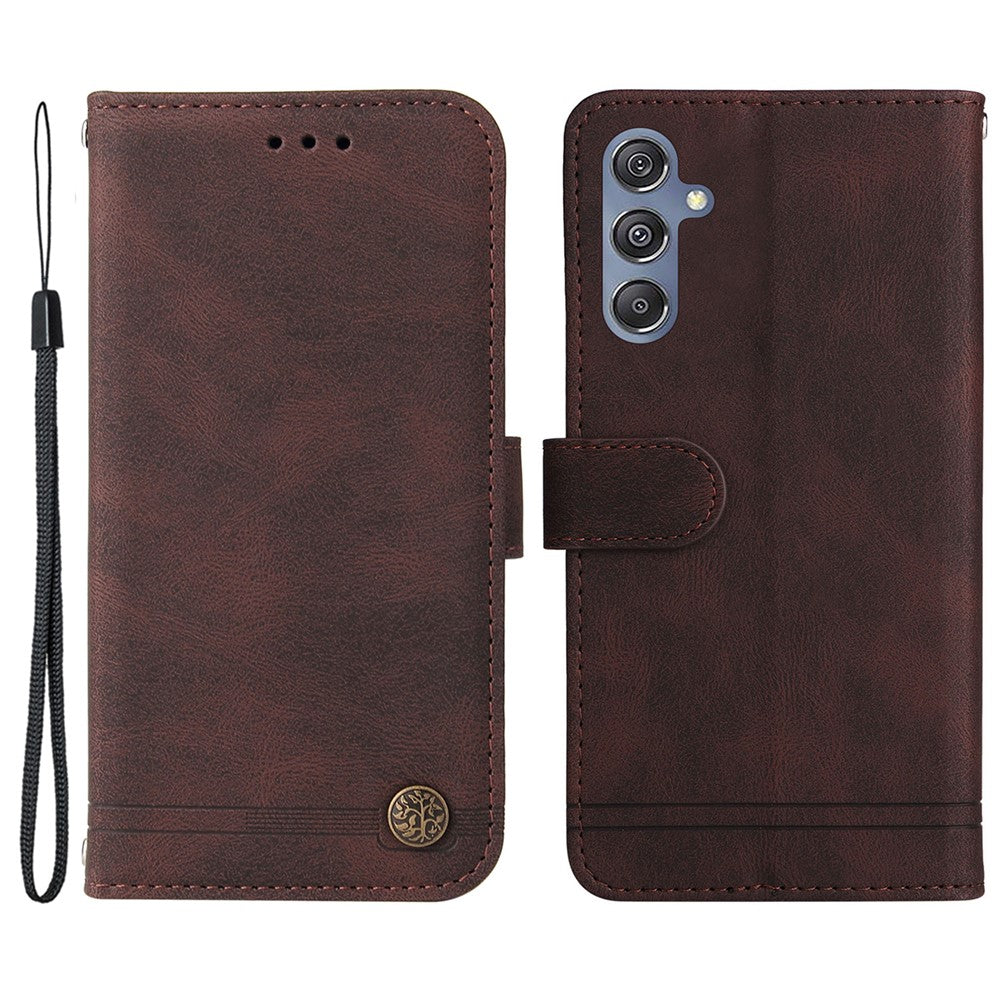 For Samsung Galaxy F34 5G / M34 5G Leather Wallet Cases Skin Touch Phone Cover Stand with Strap