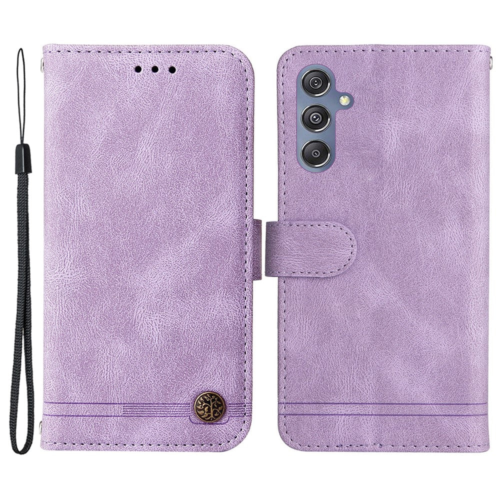 For Samsung Galaxy F34 5G / M34 5G Leather Wallet Cases Skin Touch Phone Cover Stand with Strap