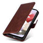 For Samsung Galaxy F34 5G / M34 5G Shockproof Phone Shell Calf Texture PU Leather Wallet Stand Cover