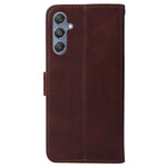 For Samsung Galaxy F34 5G / M34 5G Shockproof Phone Shell Calf Texture PU Leather Wallet Stand Cover