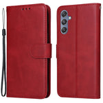 For Samsung Galaxy F34 5G / M34 5G Shockproof Phone Shell Calf Texture PU Leather Wallet Stand Cover