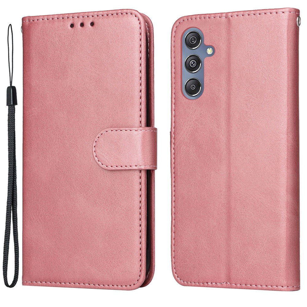 For Samsung Galaxy F34 5G / M34 5G Shockproof Phone Shell Calf Texture PU Leather Wallet Stand Cover