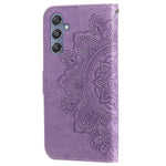 Stand Cover for Samsung Galaxy F34 5G / M34 5G Flower Imprint PU Leather Wallet Phone Case