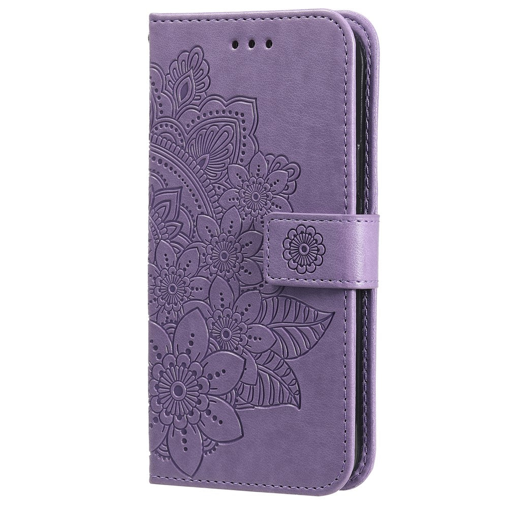 Stand Cover for Samsung Galaxy F34 5G / M34 5G Flower Imprint PU Leather Wallet Phone Case