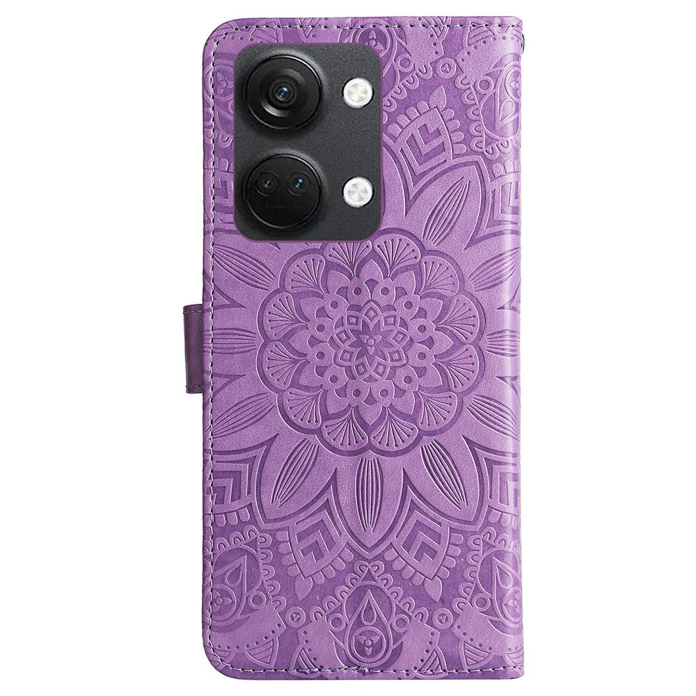 OnePlus Nord 3 5G / Ace 2V-cover i PU-læder med solsikketryk, faldsikring, pung og stativ