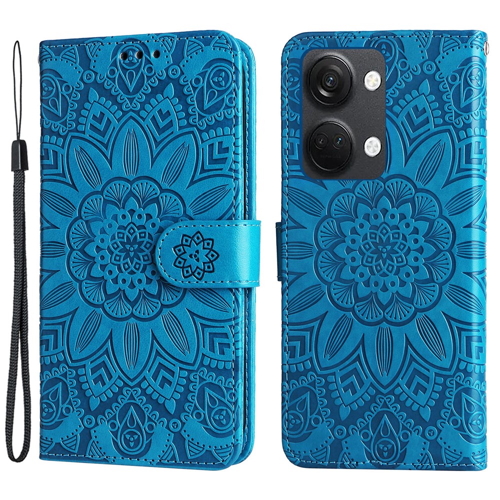 OnePlus Nord 3 5G / Ace 2V-cover i PU-læder med solsikketryk, faldsikring, pung og stativ