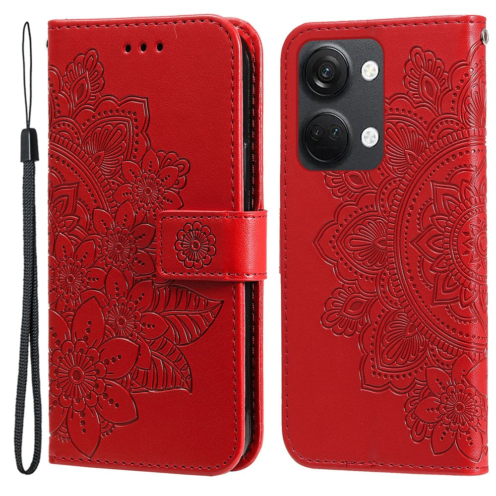 Stativfodral för OnePlus Nord 3 5G / Ace 2V Blommigt PU-läderplånboksfodral