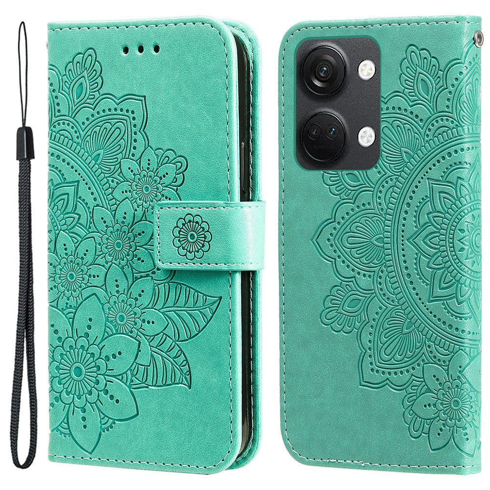 Stativfodral för OnePlus Nord 3 5G / Ace 2V Blommigt PU-läderplånboksfodral