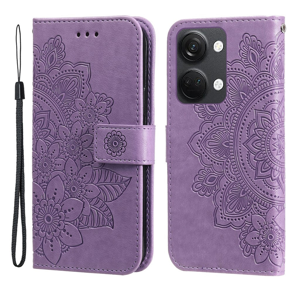 Stativfodral för OnePlus Nord 3 5G / Ace 2V Blommigt PU-läderplånboksfodral