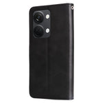 OnePlus Nord 3 5G / Ace 2V Dragkedja Ficka Hopfällbar Stativ Plånboksfodral Kalvtextur Mobilmobilfodral