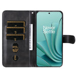 OnePlus Nord 3 5G / Ace 2V Dragkedja Ficka Hopfällbar Stativ Plånboksfodral Kalvtextur Mobilmobilfodral