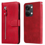 OnePlus Nord 3 5G / Ace 2V Dragkedja Ficka Hopfällbar Stativ Plånboksfodral Kalvtextur Mobilmobilfodral