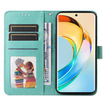 Honor X50 5G / X9b 5G / Magic6 Lite 5G / X50 GT 5G PU-läder plånboksfodral med solrostryck, stötsäkert mobilfodral