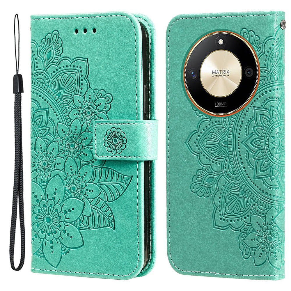For Honor X50 5G / X9b 5G / Magic6 Lite 5G / X50 GT 5G Case Floral Pattern PU Leather Wallet Stand Phone Cover