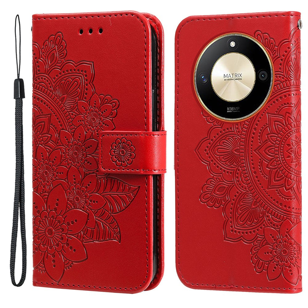 For Honor X50 5G / X9b 5G / Magic6 Lite 5G / X50 GT 5G Case Floral Pattern PU Leather Wallet Stand Phone Cover