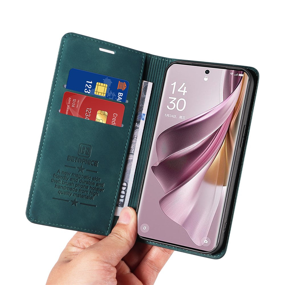 BETOPNICE 003 For Oppo Reno10 Pro+ 5G PU Leather RFID Blocking Wallet Shell Flip Stand Phone Case