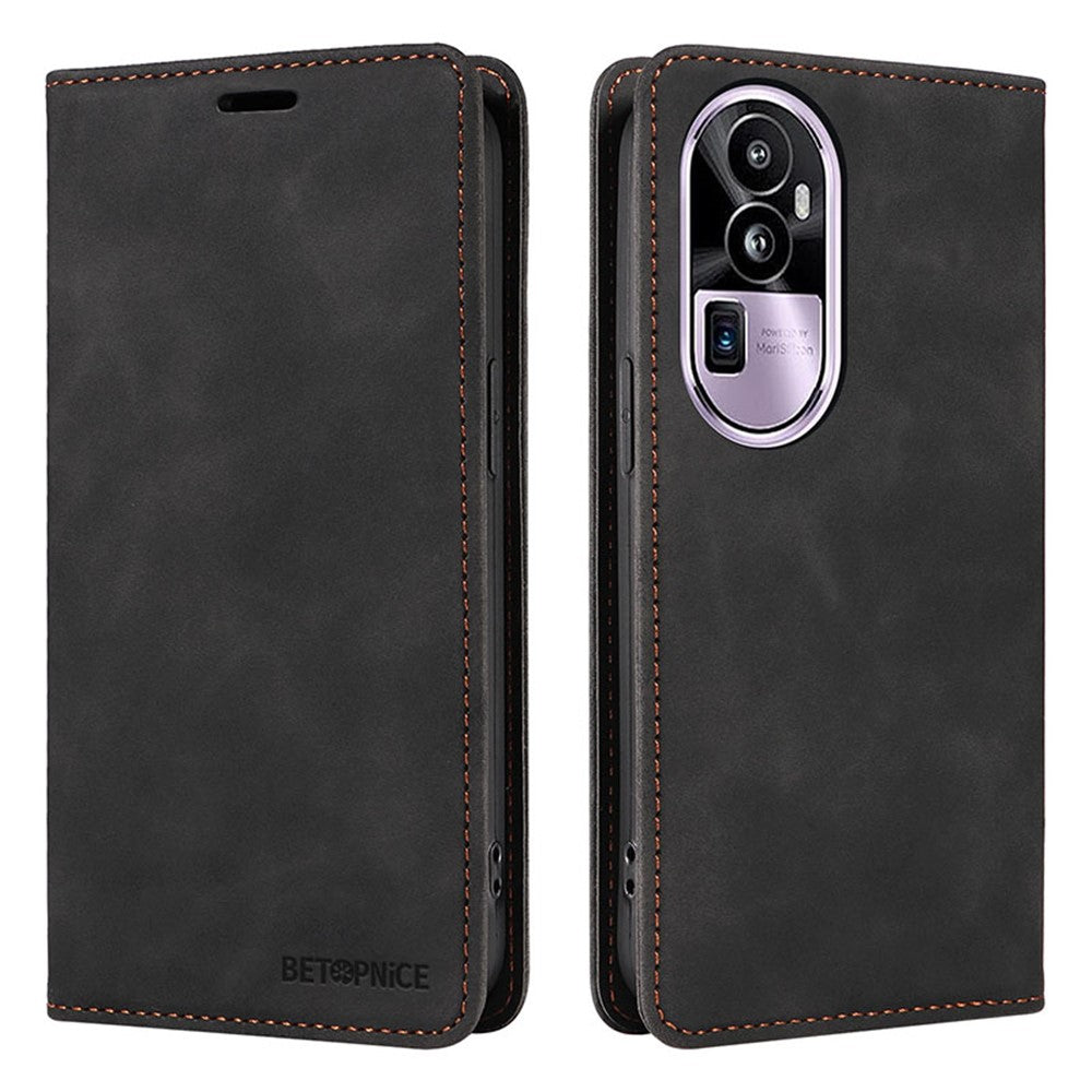BETOPNICE 003 For Oppo Reno10 Pro+ 5G PU Leather RFID Blocking Wallet Shell Flip Stand Phone Case