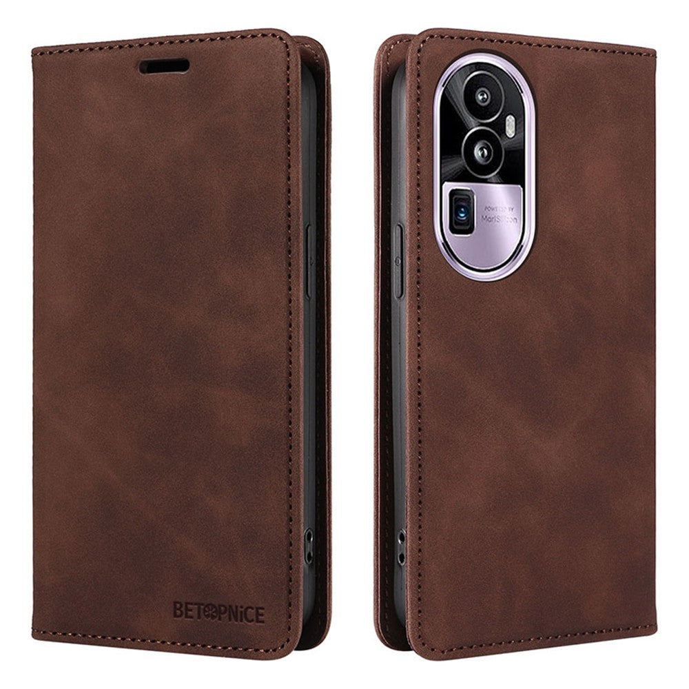 BETOPNICE 003 For Oppo Reno10 Pro+ 5G PU Leather RFID Blocking Wallet Shell Flip Stand Phone Case