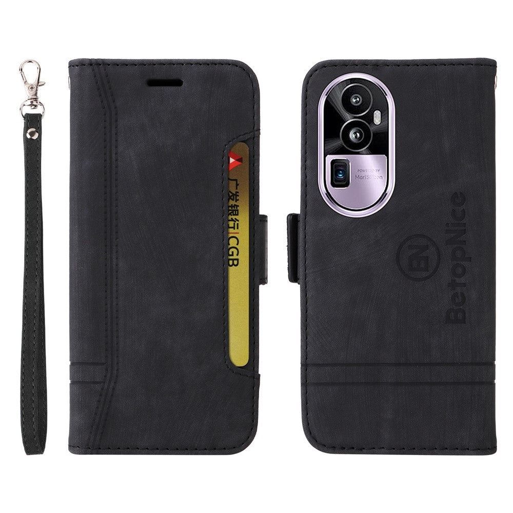 BETOPNICE 001 For Oppo Reno10 Pro+ 5G PU Leather Phone Case Folding Stand Wallet Shockproof Cover