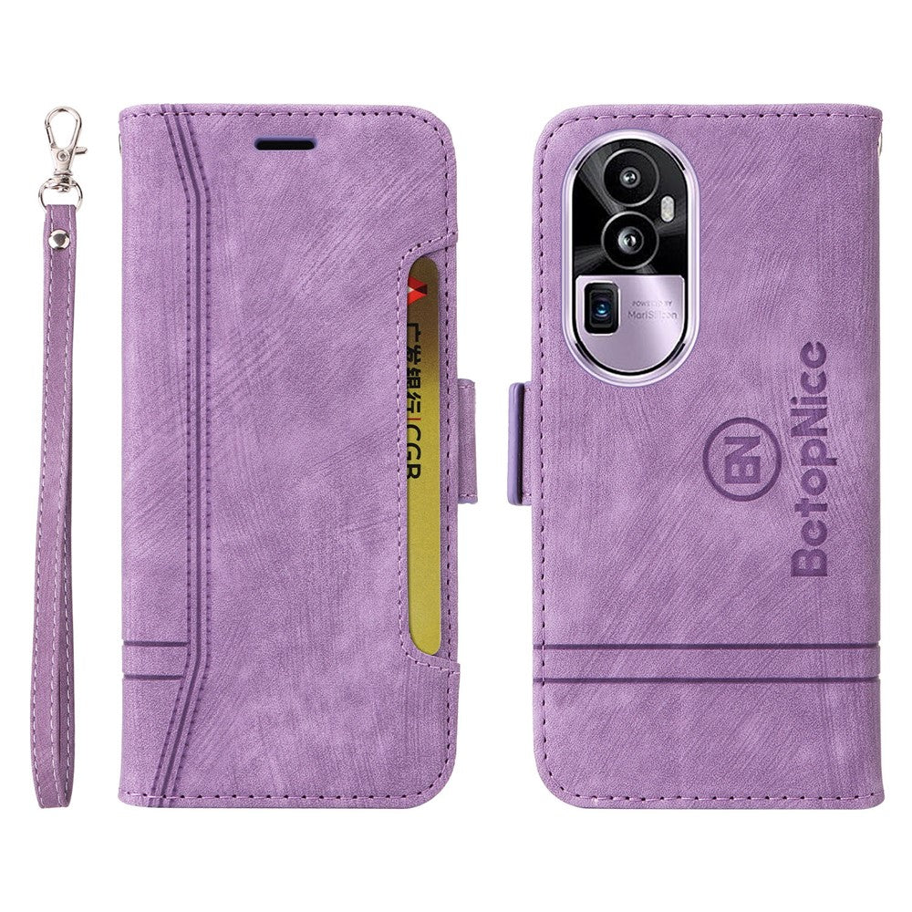 BETOPNICE 001 For Oppo Reno10 Pro+ 5G PU Leather Phone Case Folding Stand Wallet Shockproof Cover