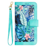 Til Samsung Galaxy A53 5G Etui med Blomstermønster, Telefonstativ og Kortholder i Læder