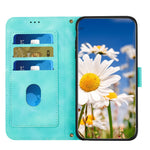 Til Samsung Galaxy A53 5G Etui med Blomstermønster, Telefonstativ og Kortholder i Læder