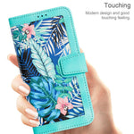 Til Samsung Galaxy A53 5G Etui med Blomstermønster, Telefonstativ og Kortholder i Læder