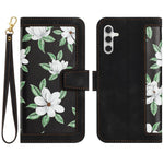 Til Samsung Galaxy A53 5G Etui med Blomstermønster, Telefonstativ og Kortholder i Læder