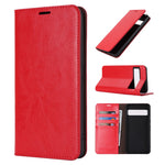 Genuine Cow Leather Cover for Google Pixel 8 Pro Crazy Horse Texture Wallet Stand Phone Case