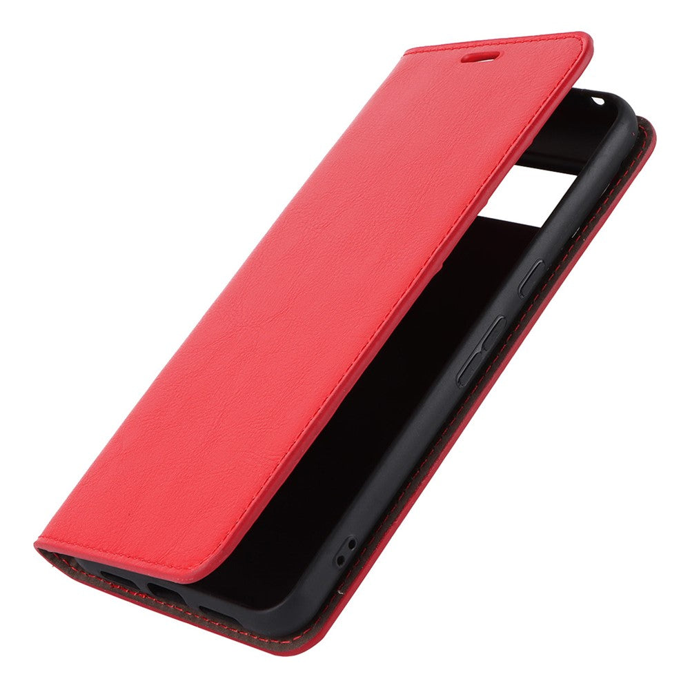 Genuine Cow Leather Cover for Google Pixel 8 Pro Crazy Horse Texture Wallet Stand Phone Case