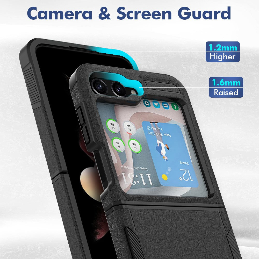 For Samsung Galaxy Z Flip5 5G Dual Layer Protection PC+TPU Cover Anti-Fall Phone Case