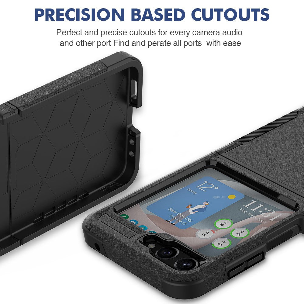 For Samsung Galaxy Z Flip5 5G Dual Layer Protection PC+TPU Cover Anti-Fall Phone Case