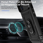 Slide Kameraskyddsskal till iPhone 15 Plus Skal Metallring Stativ PC + TPU Skal