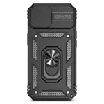Slide Kameraskyddsskal till iPhone 15 Plus Skal Metallring Stativ PC + TPU Skal
